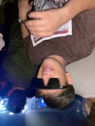 A friend, upside down