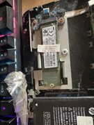 The inside of an opened laptop